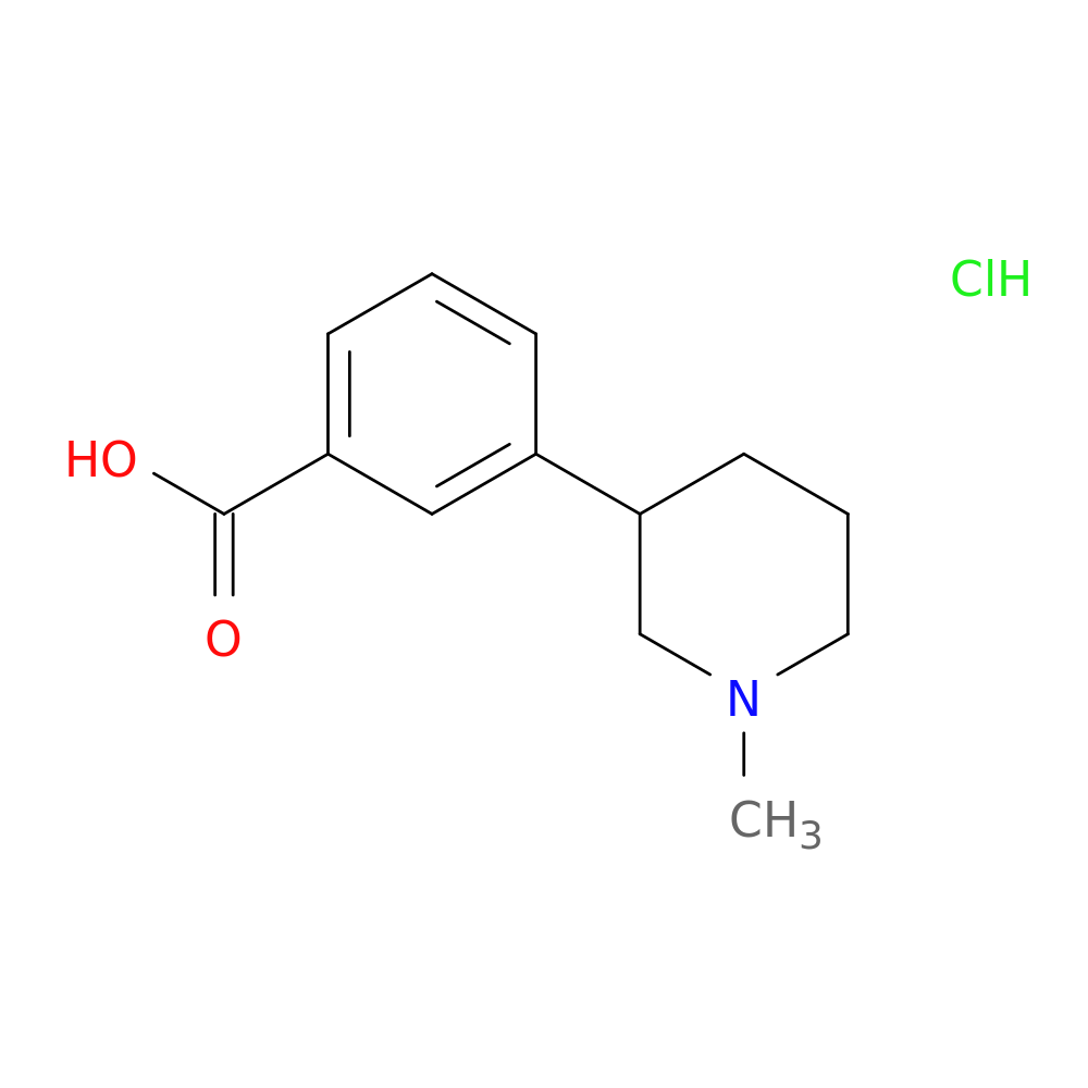 3-(1-methylpiperidin-3-yl)benzoic acid hydrochloride