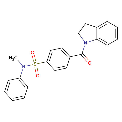 4-(2,3-dihydro-1H-indole-1-carbonyl)-N-methyl-N-phenylbenzene-1-sulfonamide