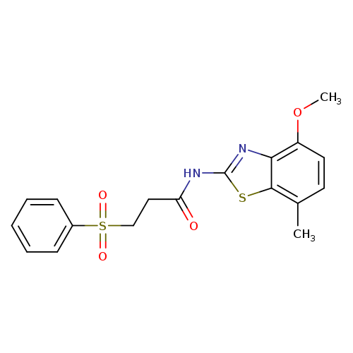 3-(benzenesulfonyl)-N-(4-methoxy-7-methyl-1,3-benzothiazol-2-yl)propanamide