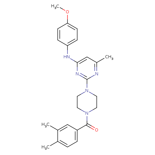 2-[4-(3,4-dimethylbenzoyl)piperazin-1-yl]-N-(4-methoxyphenyl)-6-methylpyrimidin-4-amine