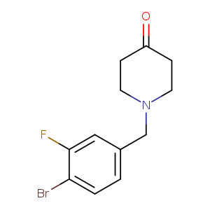 1-(4-Bromo-3-fluorobenzyl)piperidin-4-one