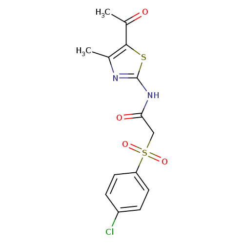 N-(5-acetyl-4-methyl-1,3-thiazol-2-yl)-2-(4-chlorobenzenesulfonyl)acetamide