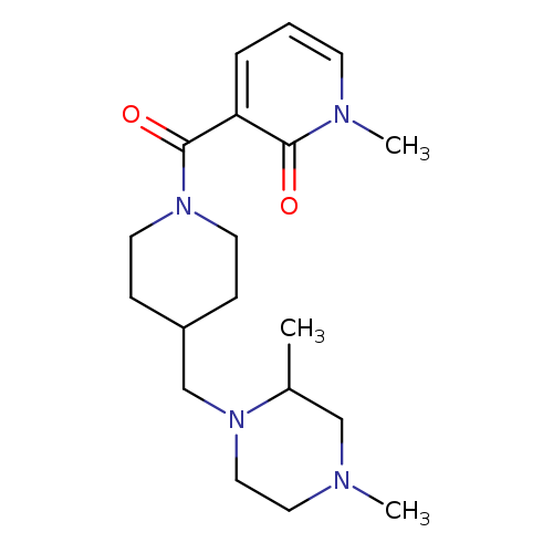 3-{4-[(2,4-dimethylpiperazin-1-yl)methyl]piperidine-1-carbonyl}-1-methyl-1,2-dihydropyridin-2-one