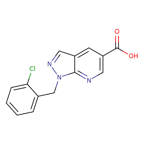 1-[(2-chlorophenyl)methyl]-1H-pyrazolo[3,4-b]pyridine-5-carboxylic acid