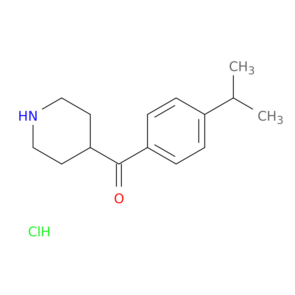 4-[4-(propan-2-yl)benzoyl]piperidine hydrochloride