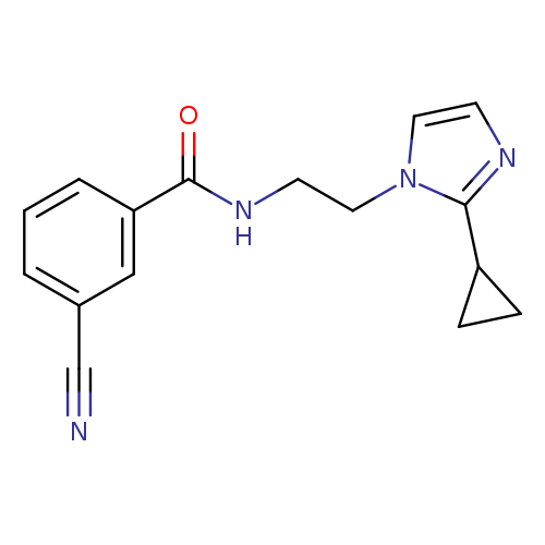 3-cyano-N-[2-(2-cyclopropyl-1H-imidazol-1-yl)ethyl]benzamide
