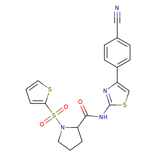 N-[4-(4-cyanophenyl)-1,3-thiazol-2-yl]-1-(thiophene-2-sulfonyl)pyrrolidine-2-carboxamide