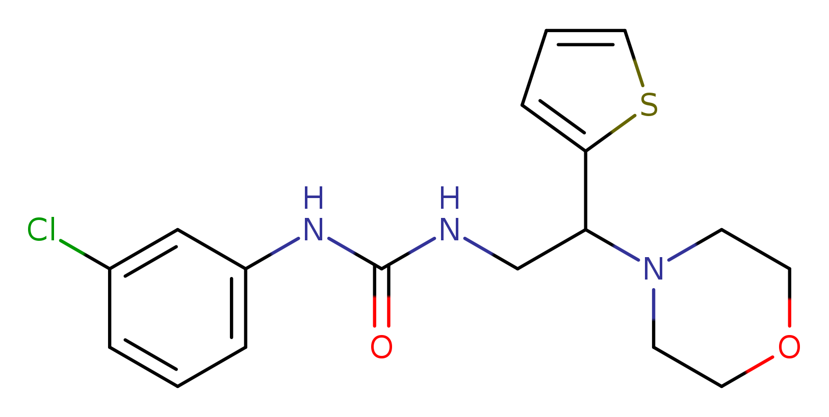 1-(3-chlorophenyl)-3-[2-(morpholin-4-yl)-2-(thiophen-2-yl)ethyl]urea
