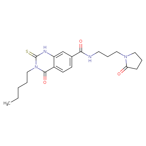 4-oxo-N-[3-(2-oxopyrrolidin-1-yl)propyl]-3-pentyl-2-sulfanylidene-1,2,3,4-tetrahydroquinazoline-7-carboxamide
