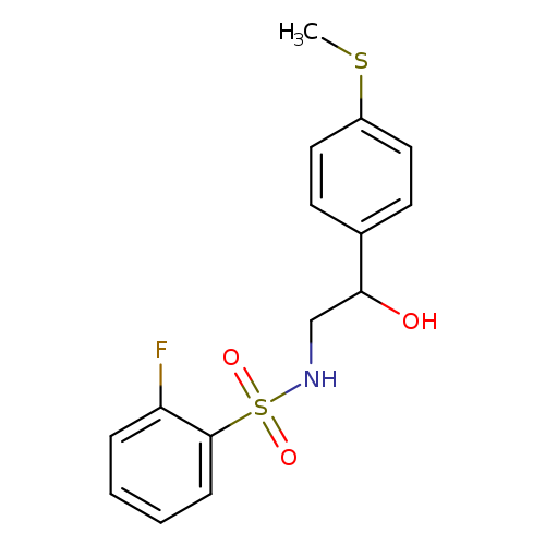 2-fluoro-N-{2-hydroxy-2-[4-(methylsulfanyl)phenyl]ethyl}benzene-1-sulfonamide