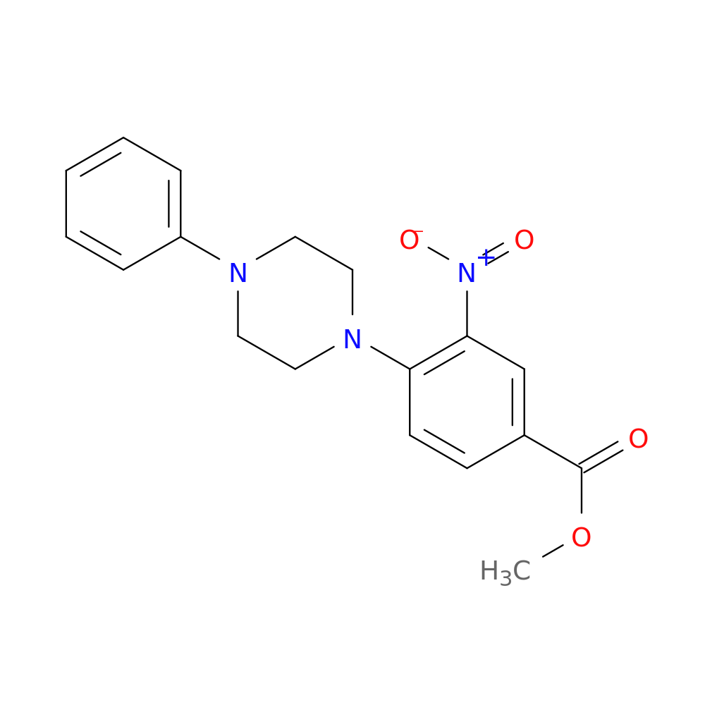methyl 3-nitro-4-(4-phenylpiperazin-1-yl)benzoate