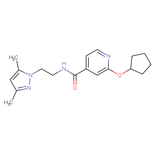 2-(cyclopentyloxy)-N-[2-(3,5-dimethyl-1H-pyrazol-1-yl)ethyl]pyridine-4-carboxamide