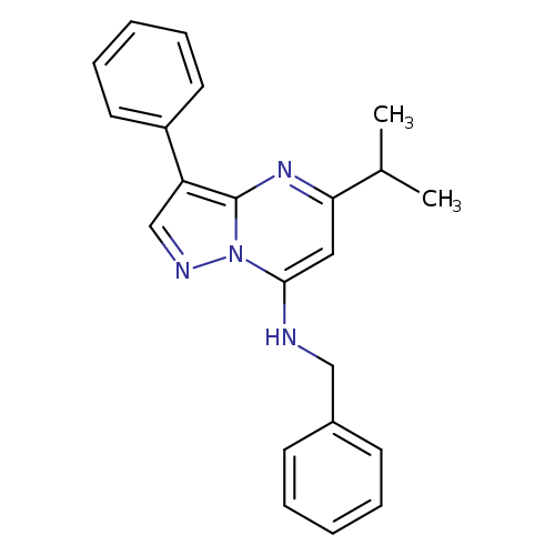 N-benzyl-3-phenyl-5-(propan-2-yl)pyrazolo[1,5-a]pyrimidin-7-amine
