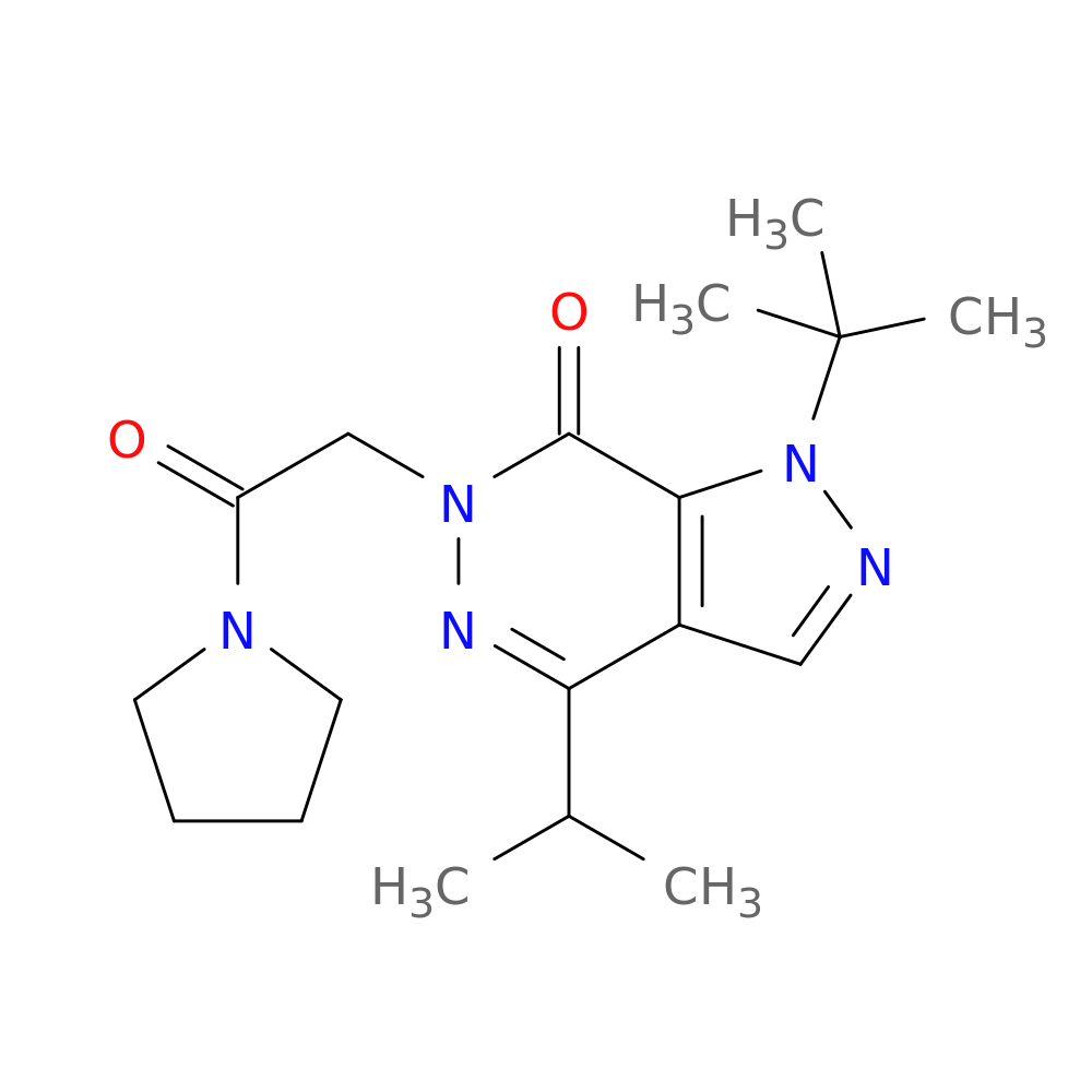 1-tert-butyl-6-[2-oxo-2-(pyrrolidin-1-yl)ethyl]-4-(propan-2-yl)-1H,6H,7H-pyrazolo[3,4-d]pyridazin-7-one
