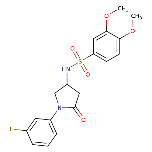 N-[1-(3-fluorophenyl)-5-oxopyrrolidin-3-yl]-3,4-dimethoxybenzene-1-sulfonamide