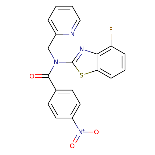 N-(4-fluoro-1,3-benzothiazol-2-yl)-4-nitro-N-[(pyridin-2-yl)methyl]benzamide