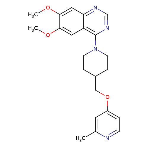 6,7-dimethoxy-4-(4-{[(2-methylpyridin-4-yl)oxy]methyl}piperidin-1-yl)quinazoline