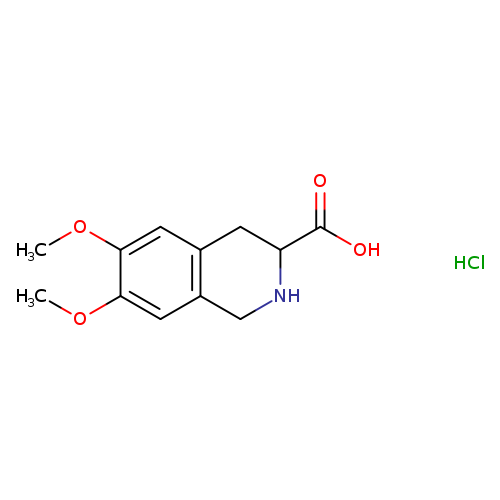 3-Isoquinolinecarboxylic acid, 1,2,3,4-tetrahydro-6,7-dimethoxy-, hydrochloride (1:1)