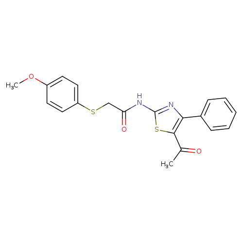 N-(5-acetyl-4-phenyl-1,3-thiazol-2-yl)-2-[(4-methoxyphenyl)sulfanyl]acetamide