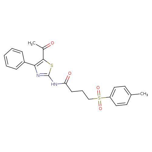 N-(5-acetyl-4-phenyl-1,3-thiazol-2-yl)-4-(4-methylbenzenesulfonyl)butanamide