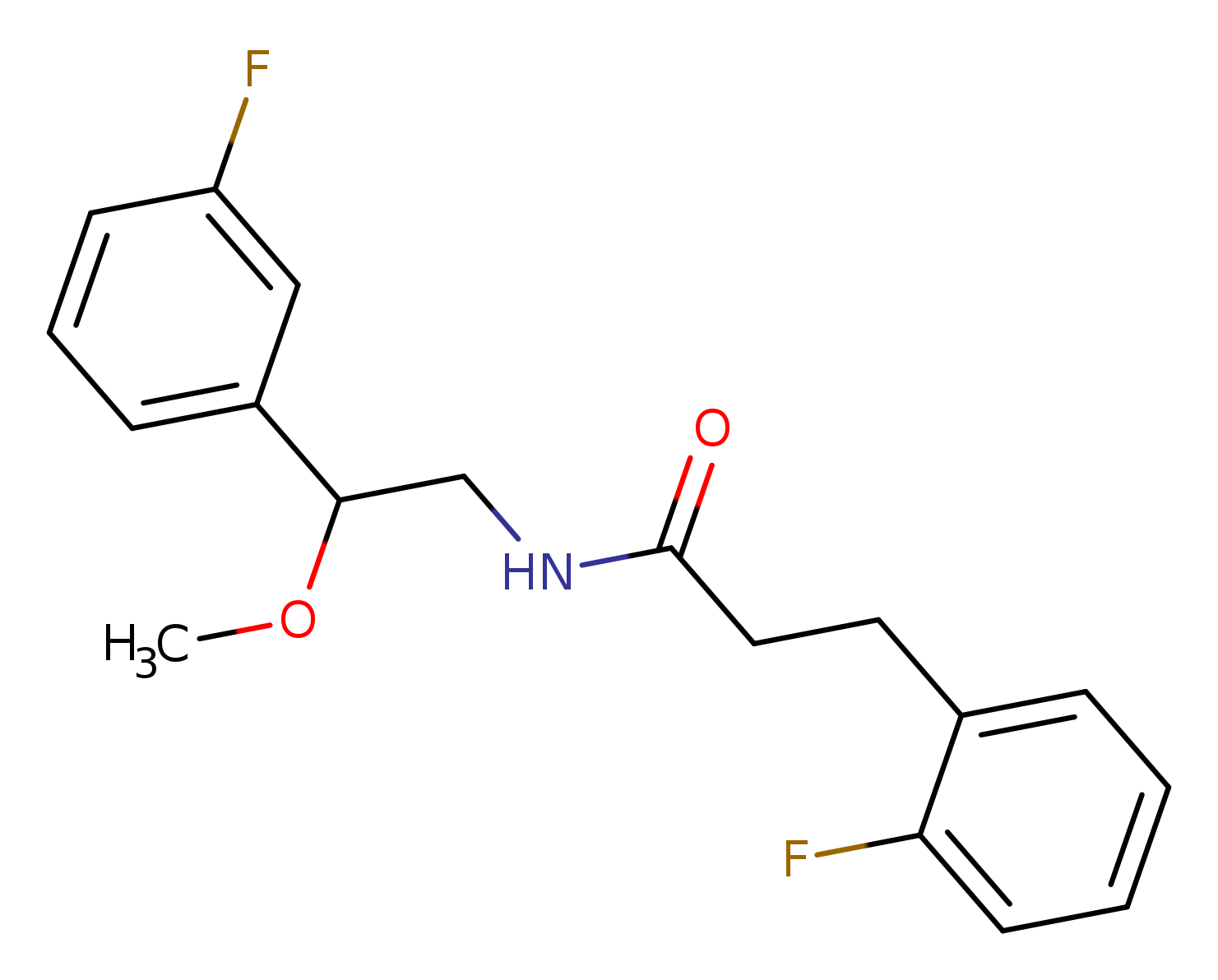 3-(2-fluorophenyl)-N-[2-(3-fluorophenyl)-2-methoxyethyl]propanamide