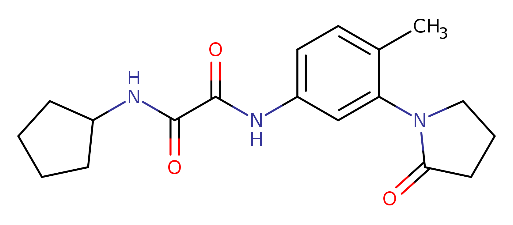 N-cyclopentyl-N'-[4-methyl-3-(2-oxopyrrolidin-1-yl)phenyl]ethanediamide