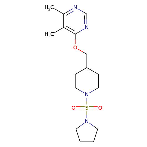 4,5-dimethyl-6-{[1-(pyrrolidine-1-sulfonyl)piperidin-4-yl]methoxy}pyrimidine