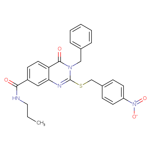 3-benzyl-2-{[(4-nitrophenyl)methyl]sulfanyl}-4-oxo-N-propyl-3,4-dihydroquinazoline-7-carboxamide