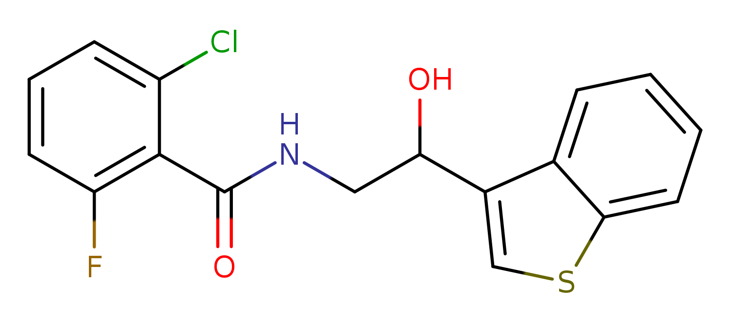N-[2-(1-benzothiophen-3-yl)-2-hydroxyethyl]-2-chloro-6-fluorobenzamide