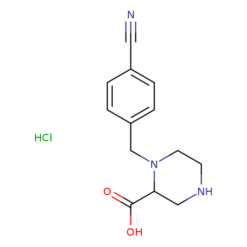 1-(4-Cyano-benzyl)-piperazine-2-carboxylic acid hydrochloride