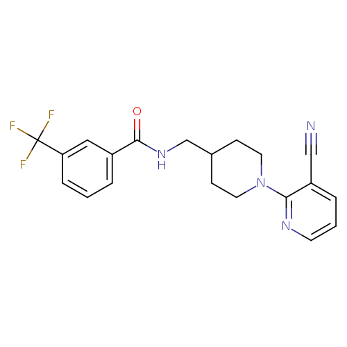 N-{[1-(3-cyanopyridin-2-yl)piperidin-4-yl]methyl}-3-(trifluoromethyl)benzamide