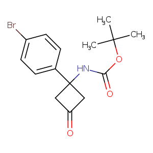 Carbamic acid, N-[1-(4-bromophenyl)-3-oxocyclobutyl]-, 1,1-dimethylethyl ester