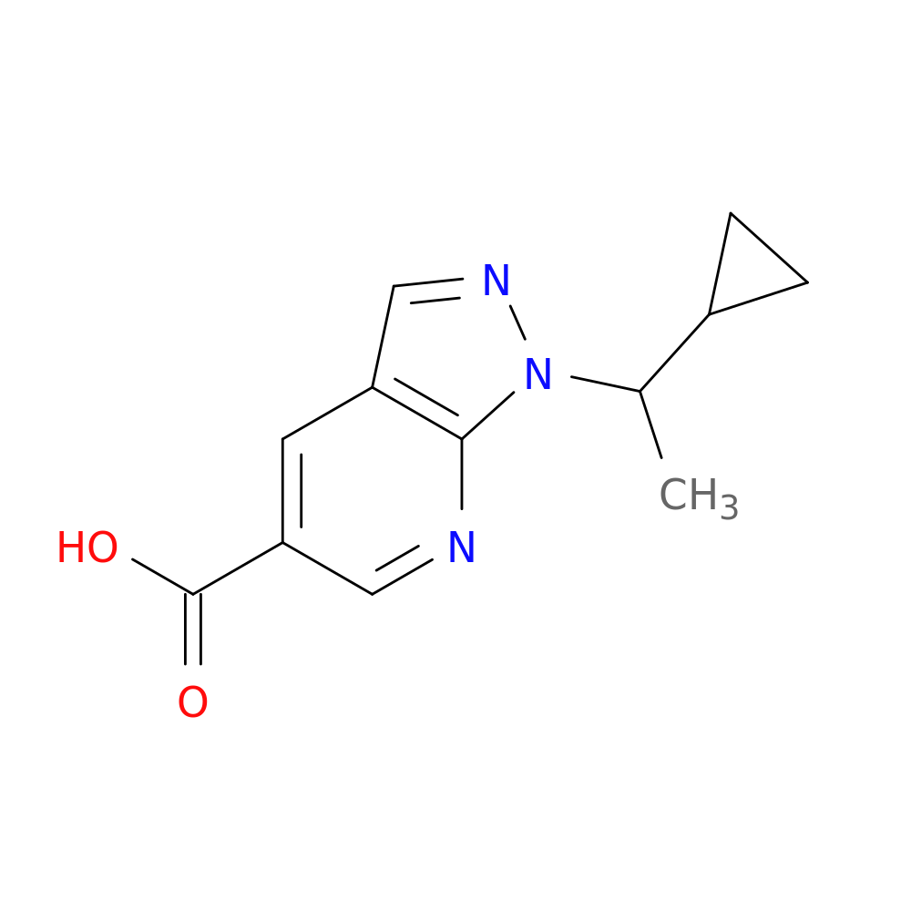 1-(1-cyclopropylethyl)-1H-pyrazolo[3,4-b]pyridine-5-carboxylic acid