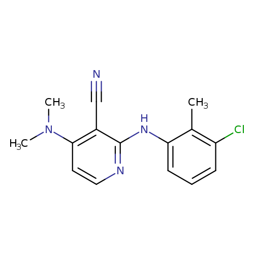 2-[(3-chloro-2-methylphenyl)amino]-4-(dimethylamino)pyridine-3-carbonitrile