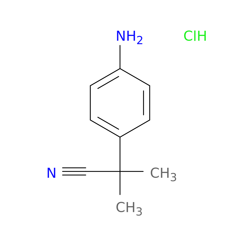 2-(4-aminophenyl)-2-methylpropanenitrile hydrochloride