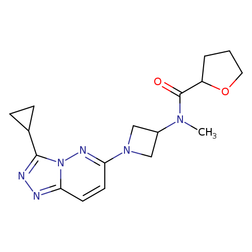 N-(1-{3-cyclopropyl-[1,2,4]triazolo[4,3-b]pyridazin-6-yl}azetidin-3-yl)-N-methyloxolane-2-carboxamide
