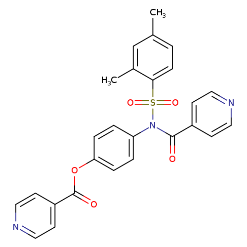 4-[N-(2,4-dimethylbenzenesulfonyl)pyridine-4-amido]phenyl pyridine-4-carboxylate