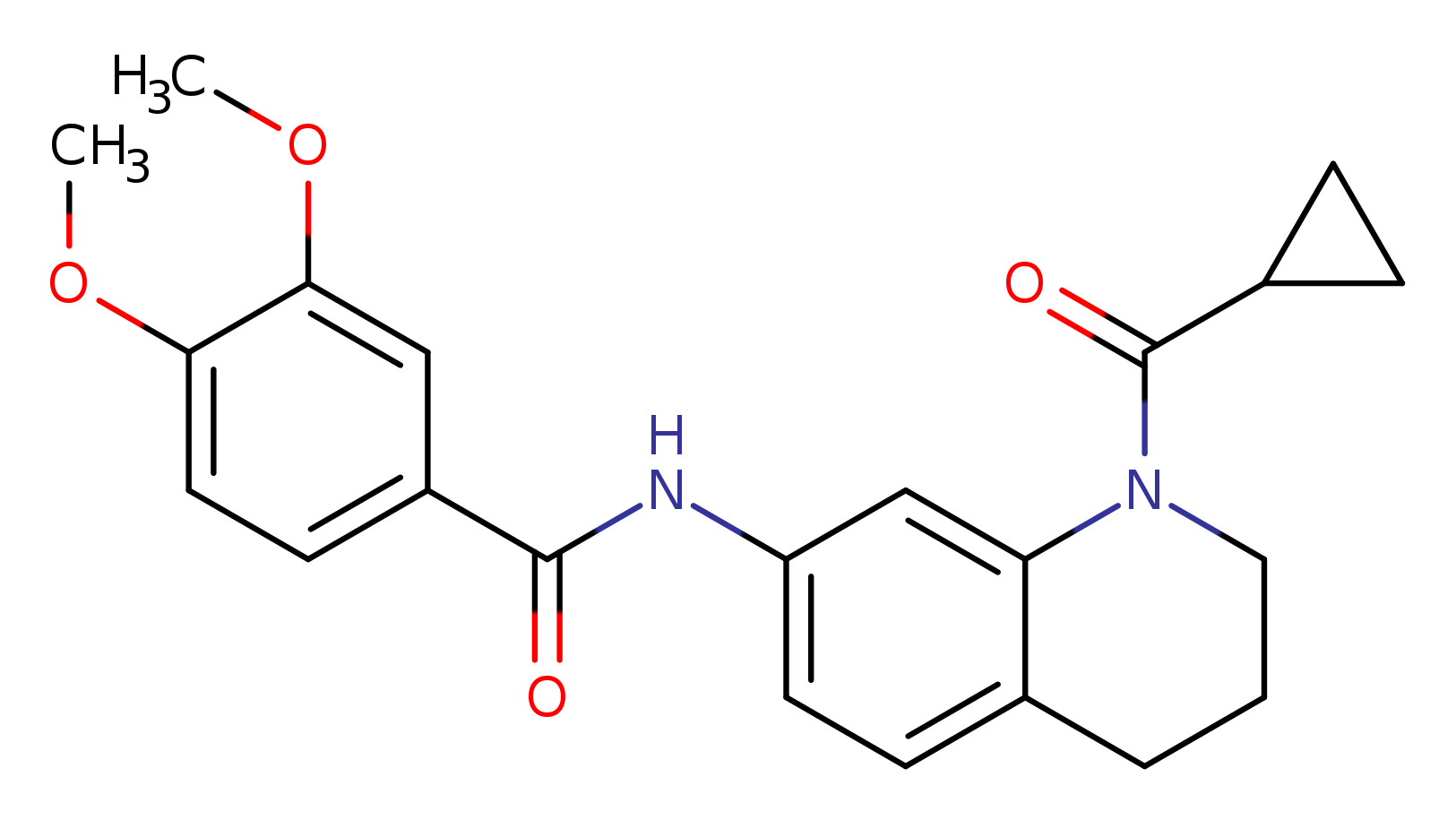 N-(1-cyclopropanecarbonyl-1,2,3,4-tetrahydroquinolin-7-yl)-3,4-dimethoxybenzamide