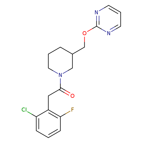 2-(2-chloro-6-fluorophenyl)-1-{3-[(pyrimidin-2-yloxy)methyl]piperidin-1-yl}ethan-1-one