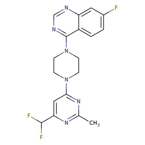 4-{4-[6-(difluoromethyl)-2-methylpyrimidin-4-yl]piperazin-1-yl}-7-fluoroquinazoline
