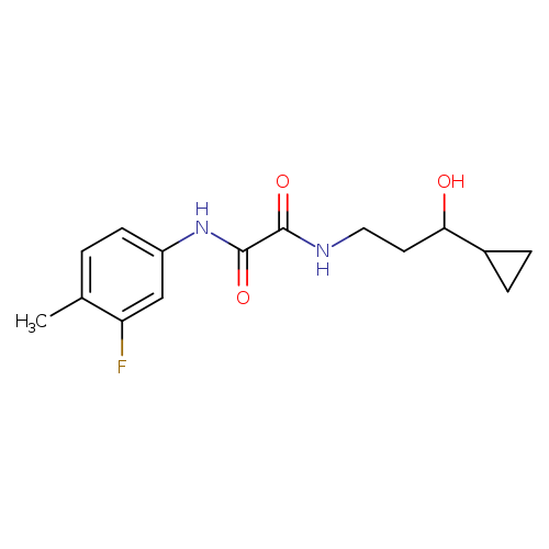 N-(3-cyclopropyl-3-hydroxypropyl)-N'-(3-fluoro-4-methylphenyl)ethanediamide
