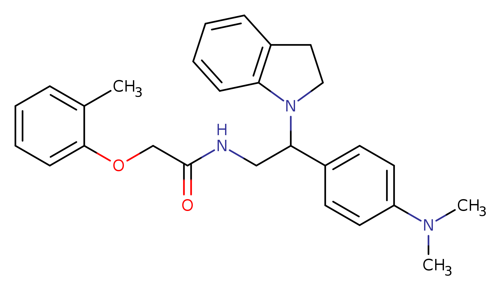 N-[2-(2,3-dihydro-1H-indol-1-yl)-2-[4-(dimethylamino)phenyl]ethyl]-2-(2-methylphenoxy)acetamide