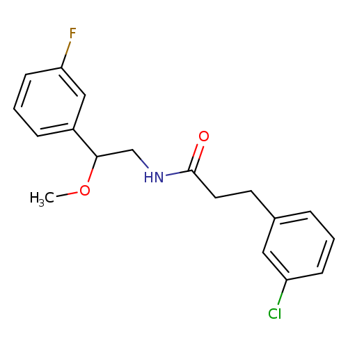 3-(3-chlorophenyl)-N-[2-(3-fluorophenyl)-2-methoxyethyl]propanamide