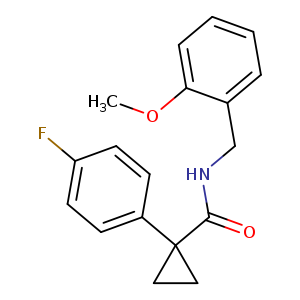 1-(4-fluorophenyl)-N-[(2-methoxyphenyl)methyl]cyclopropane-1-carboxamide