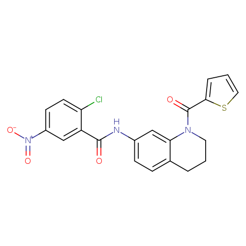 2-chloro-5-nitro-N-[1-(thiophene-2-carbonyl)-1,2,3,4-tetrahydroquinolin-7-yl]benzamide