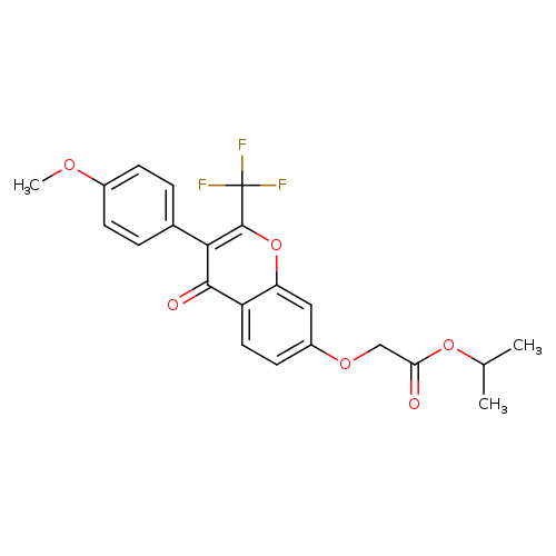 propan-2-yl 2-{[3-(4-methoxyphenyl)-4-oxo-2-(trifluoromethyl)-4H-chromen-7-yl]oxy}acetate