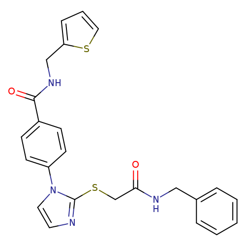 4-(2-{[(benzylcarbamoyl)methyl]sulfanyl}-1H-imidazol-1-yl)-N-[(thiophen-2-yl)methyl]benzamide