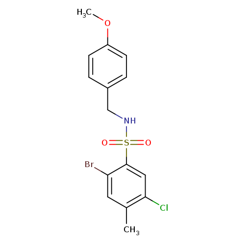 2-bromo-5-chloro-N-[(4-methoxyphenyl)methyl]-4-methylbenzene-1-sulfonamide