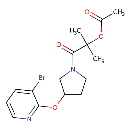 1-{3-[(3-bromopyridin-2-yl)oxy]pyrrolidin-1-yl}-2-methyl-1-oxopropan-2-yl acetate