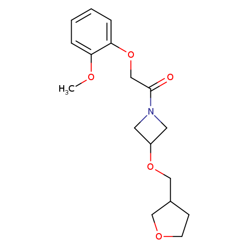 2-(2-methoxyphenoxy)-1-{3-[(oxolan-3-yl)methoxy]azetidin-1-yl}ethan-1-one